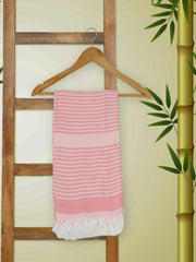 Ramraj Cotton Premium Bamboo Bath Towel 400 Gsm | Lightweight Soft Touch Quick Drying Highly Absorbent Bath Towel (Peach)