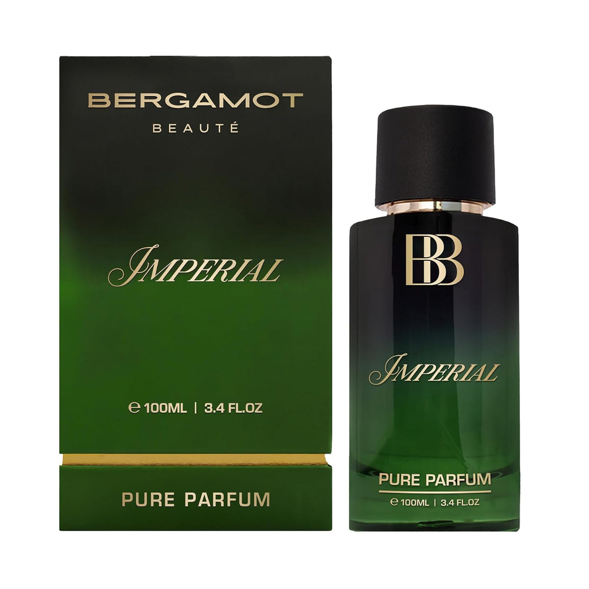 Bergamot Beaute Imperial Pure Parfum 100ml 3.4 Fl.oz. | 12+ Hrs Long Lasting Perfume For Men | Higher Concentration Than EDP