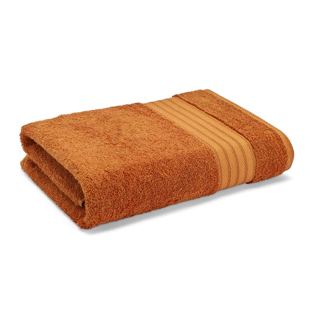 Wakefit Bamboo Bath Towel 500 Gsm | Large Size Bath Towel For Men & Women (Rust Orange)
