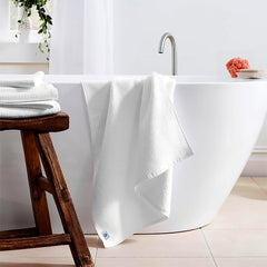 Enchant Home Pure Cotton Waffle Towel 400 Gsm | Lightweight Anti-Microbial & Water Absorbent Soft Touch Quick Drying Bath Towel | White
