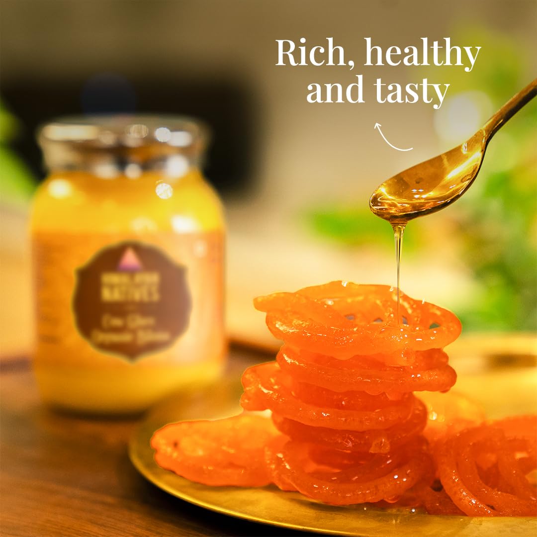 Natural Organic Bilona Cow Ghee By Himalayan Natives | Highly & Nutritious Traditional Bilona Method Cow Ghee Good For Eyes | (250ml) 8.4 Ounce | Jar Pack