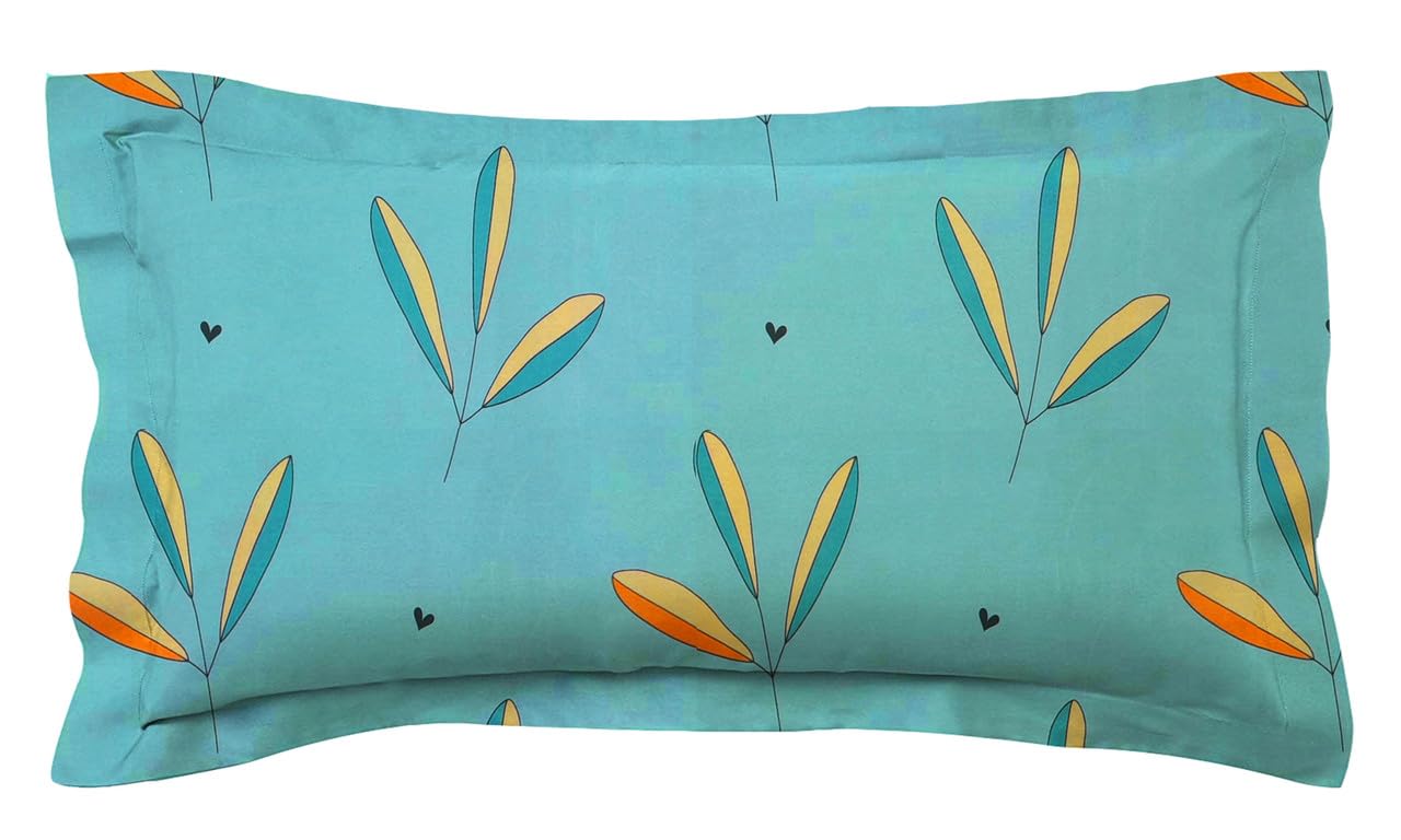 1 Single Bedsheets With 1 King Size Pillow Covers | Size - 60 X 90 Inches, Sea Green - Ideal For House, Bedroom, Guest Room, Vacation Home