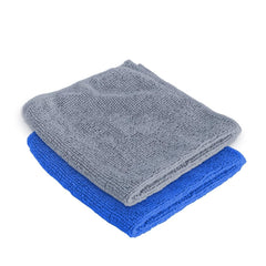 Kuber Industries Face Towel 300 Gsm | Antibacterial Microfiber Hand Towel (Gray & Blue) - 2 Pcs