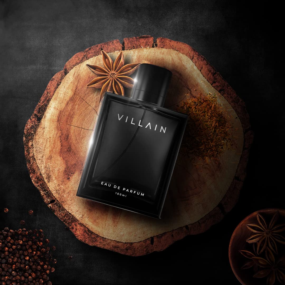 Villain Luxury Woody Spicy Eau De Parfum 3.4+0.6 Fl.oz. Pack | Men Fragrance | Long Lasting