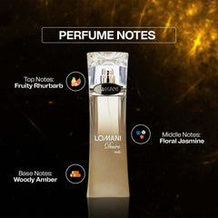 Lomani Paris Desire Eau De Toilette 100ml 3.4 Fl.oz. Perfect Gift For Wife | Long Lasting