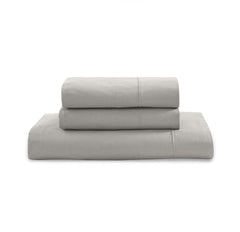 Elastic Fitted Bedsheet For Double Bed With 2 Pillow Covers | 60 X 78 Inches, Silver | Comfortable Fabric, Machine Washable | Softness Every Night