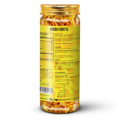 Blue Tea Organic Marigold Flower Herbal Tea - Pack Of 2 X 25gm Pet Jar, 0.8 Ounce Each, 50 Cups | Caffeine Free, Non-GMO, Flower Based Detox Tea - Gluten Free, Non-Bitter