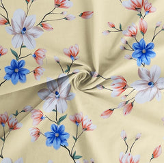 100% Cotton Double Bed Bedsheet Set With 2 Matching Pillow Covers | 90 X 90 Inches, Beige - Ideal For Villas, Guest Houses, & Daily Home Use Double Bedsheet