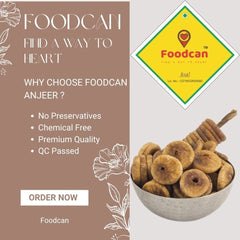 Pure Afghani Anjeer Dried Figs By Foodcan 100gm, | Figs Are Rich In Vitamins, Anti-oxidants & Iron Dried Anjeer Dry Fruits | 3.5 Ounce