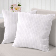 Microfiber Cushion Pillow, Durable Sofa Pillow For Home Décor, White - 18 X 18 Inch | Sofa Cushions, Throw Pillow, Lightweight, Easy To Maintain, Soft Cushion Filler - Set Of 2