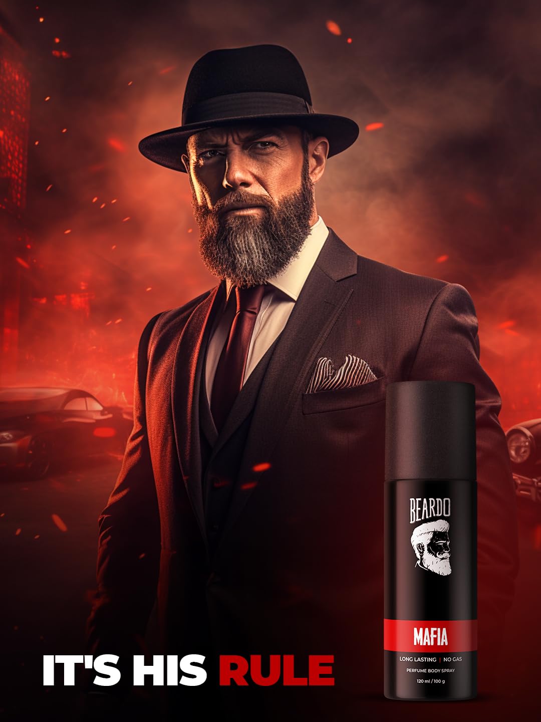 Beardo Mafia Perfume No Gas Body Spray 120ml 4.0 Fl.oz. | Best Gift For Brother | Long Lasting Fragrance