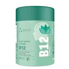 Mypro Sport Nutrition Plant Based Vitamin B12 Gummies , With Moringa, Amla Spirulina With 9 Herbals Extract Nervous System Support , Boosts Energy | Strawberry Flavour , 30 Gummies 150gm 0.3lbs