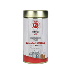 Tattva Adih Mumbai Cutting Chai - 100gm Tin, 3.5 Ounce, 50 Cups | CTC Blended With Elaichi, Ginger, Black Pepper - Premium Blend In Airtight Container