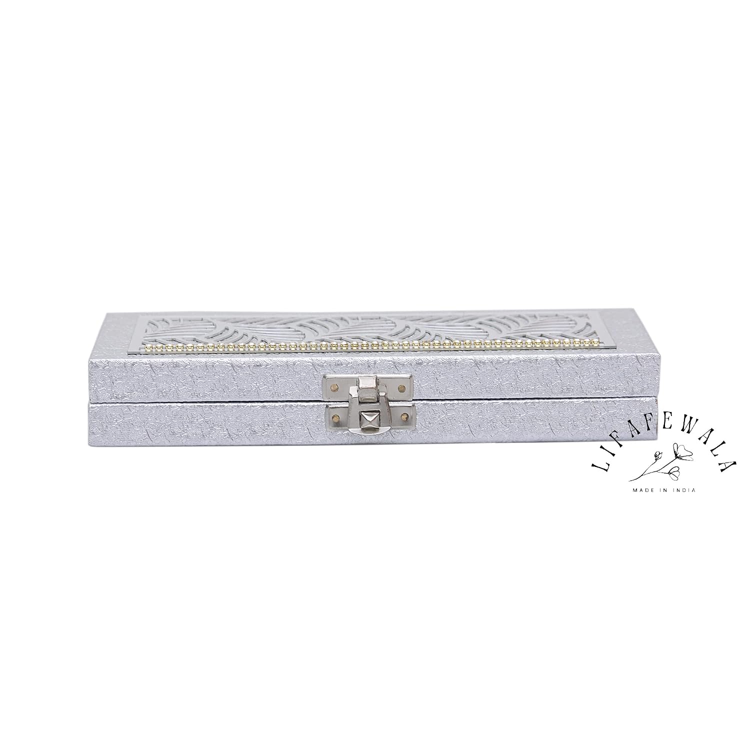 Designer Rectangular Shaped Cash Box, Shagun Box, Gift Box, Gaddi Box, Jewellery Box, Shagun Envelope, Colour - Silver