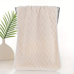 Linear Microfiber Hand Towels Small Size 300 Gsm | Face Towel For Men, Women & Babies Ultra Soft Absorbent, Quick Dry Towels Pack Of 2 (Cream)