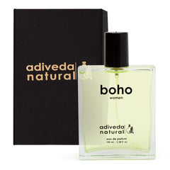 Adiveda Natural Boho Women Eau De Parfum  Sweet, Warm, Woody 100ml 3.38 Fl.oz. | Ideal Fragrance For Partwear