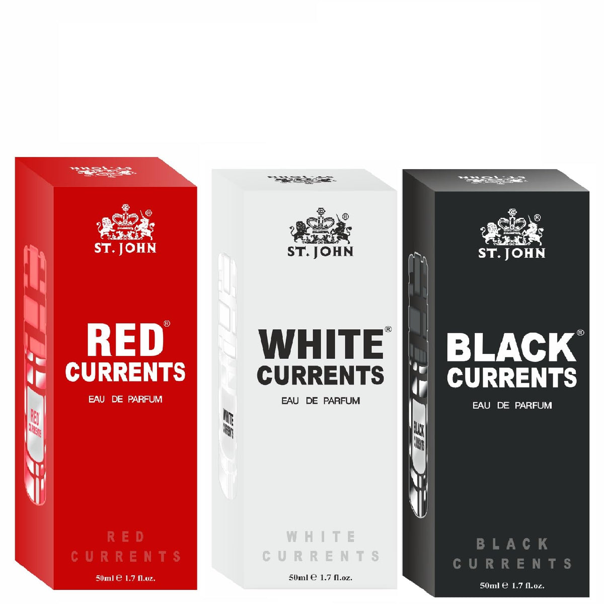 St. john Cobra Red,white & Black Currents Eau De Perfume 150ml 5.0 Fl.oz. Pack Of 3 | Perfect Aniverssary Gift For Husband