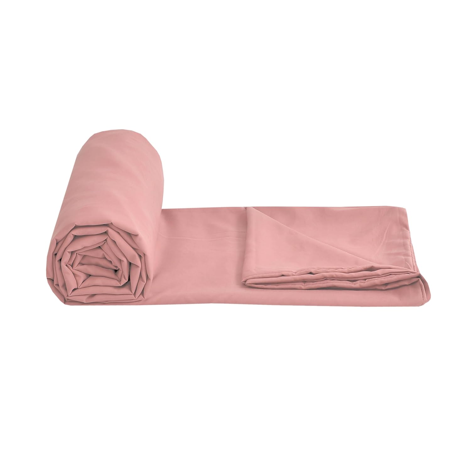 Plain Cotton King Size Elastic Fitted Bedsheet With 2 Pillow Covers - 72 X 78 X 8 Inches, Pink | Ideal For Home Bedrooms, Hotel Rooms, Guest Bedsheet