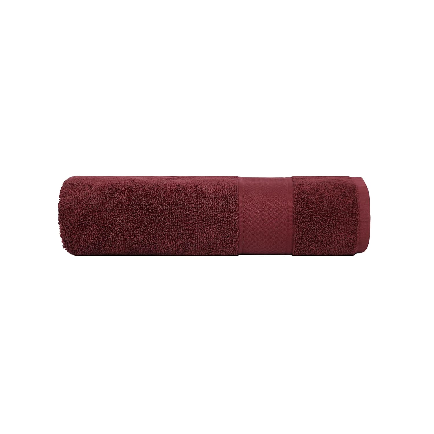 Trident 100% Cotton Bath Towels Large Size Soft & Absorbent 450 Gsm | Urban Comfort (Wine Red)