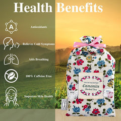 San-Cha Pure Chamomile Herbal Tea - 15 Biodegradable Herbal Tea Bags | Provides Good Sleep, Reduces Stress - Caffeine Free, Environment Friendly