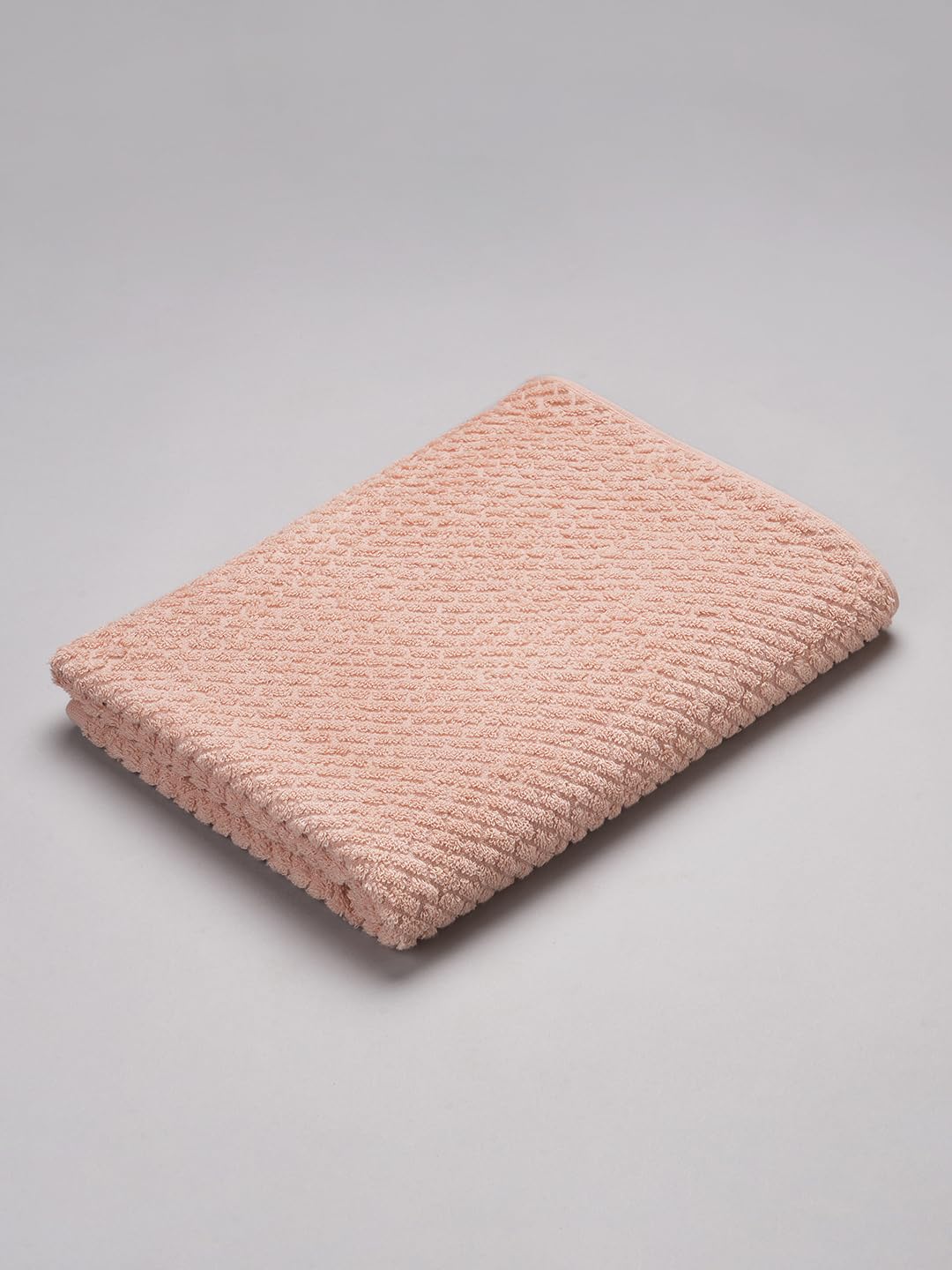 Spaces 100% Cotton Large Bath Towel 400 Gsm | For Men & Women Super Absorbent, Quick Dry, Ultra Soft Dobby Solid Design Towels Large Size (Rose Cloud)