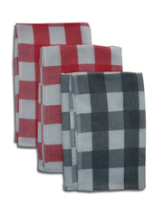 Athom Trendz Living Cotton Bath Towel 600 Gsm | Lightweight, Soft & Absorbent, Quick-Drying, Skin-Friendly, Luxury Quality, Durable Towel - Pack Of 3 (Red & Grey)