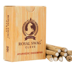 Royal Swag Ayurvedic Herbal Filter Bidi For Smoking 100% Tobacco-Free, Nicotine-Free (Pack Of 20 Sticks) Herbal Smokes (Made With Aurvedic Herbs) | 100% Natural Ingrediens Clove & Tulsi (Bidi With Filter)