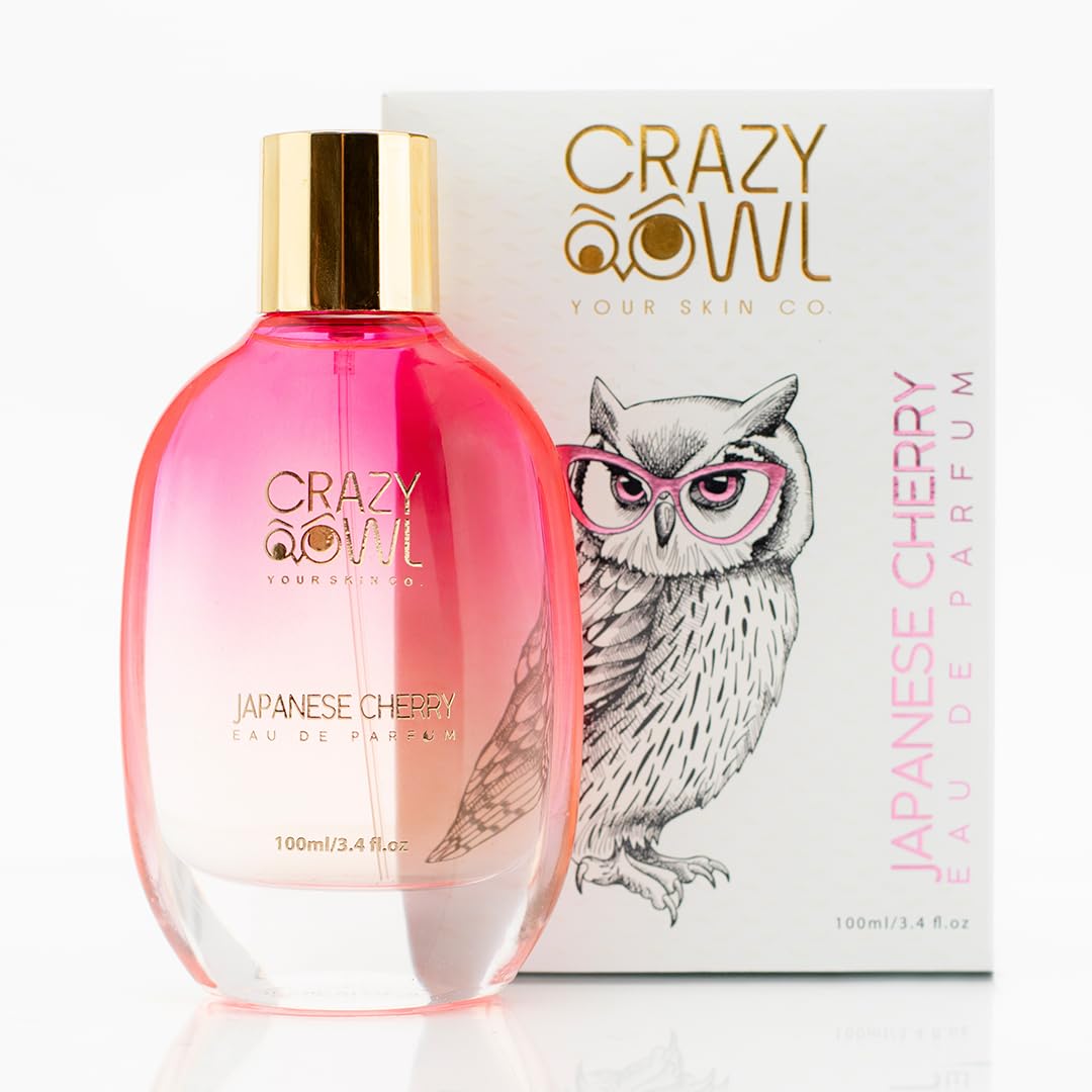 Crazy Owl Japanese Cherry Eau De Parfum 100ml 3.4 Fl.oz. Premium Long Lasting Luxury Unisex Perfume