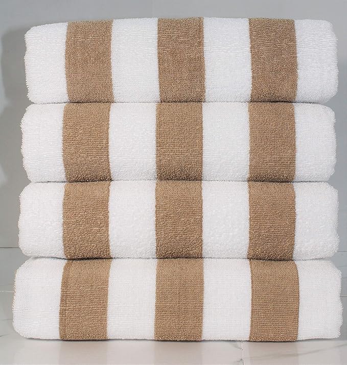 Sharan Elegance Dry Ultra Soft Pure Cotton 500 Gsm Jumbo Size Terry Towel - Set Of 4 (Brown)