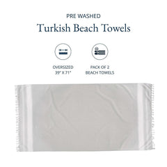 Lane Linen Extra Large Beach Towels 699 Gsm | Oversized Pre-Washed Quick Dry Sand-Free & Absorbent Pool Towels, Stylish & Lightweight For Women -Grey (2 Pack)