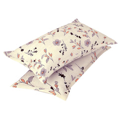 100% Cotton Printed Double Bedsheets With 2 King Size Pillow Cover - 90 X 90 Inches, Off White & Brown | Durable & Ideal For Regular Use | Light Weight & Easy To Wash At Home