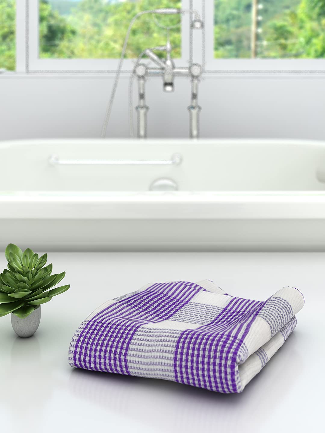 Athom Trendz Living Light Weight Cotton Premium Bath Towel 800 Gsm (S3)