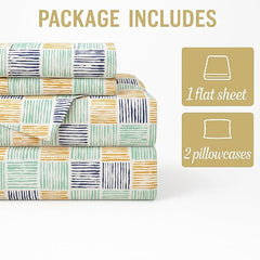 100% Pure Cotton Double Bed Bedsheet With 2 Pillow Covers - Size 90 X 100 Inches, Multicolor | Lightweight, Soft & Breathable Durable & Long-Lasting Bedsheet