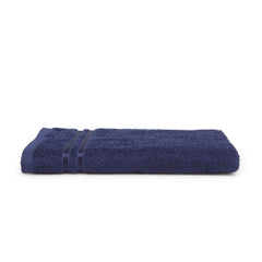 Welspun 100% Cotton Quik Dry Bath Towel 380 Gsm | High Absorbency Super Soft, Fast Drying Bath Towels Large Size (Dark Blue)