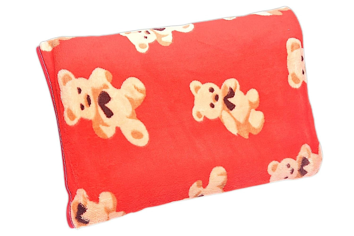 Microfiber Teddy Printed Bath Towel 400 Gsm | Absorbent Super Soft & Comfortable Quick Drying Bathing Towel (Red)