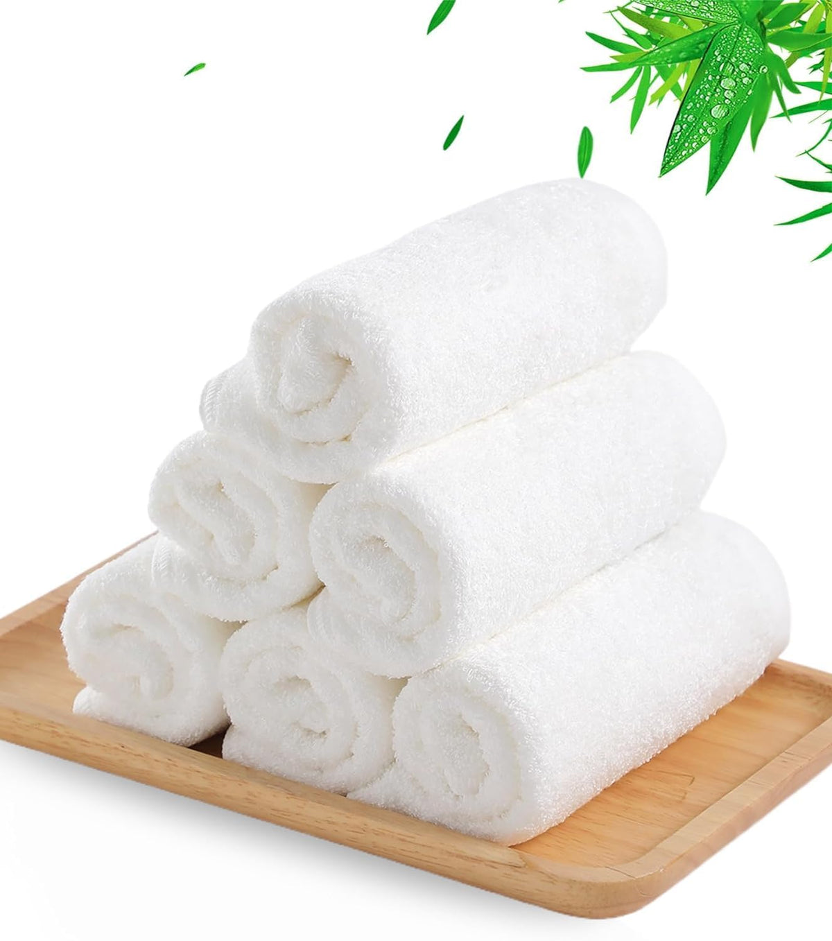 Ayus Premium Soft Feel Face Towels Set 800 Gsm | 100% Cotton, Ultra Soft & Highly Absorbent Towels For Bathroom, Gym, Hotel & Spa (White) - Pack Of 6
