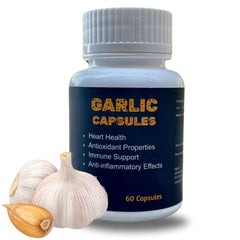 Looks United Ayurvedic Garlic Nutritional Supplement Capsules, For Overall Health & Well - Being | 60 Capsules 100gm 0.2lbs Each Pack Of 2