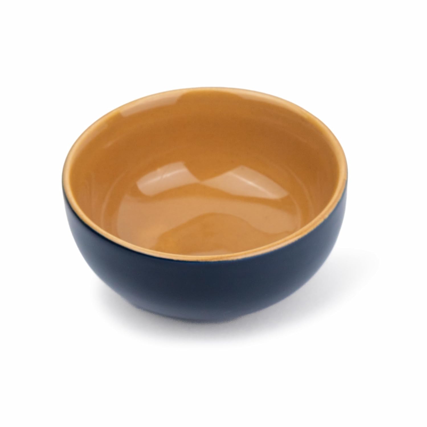 Ceramic Veg Bowls Set Of 6 For Dinner - 180ml Each, Midnight Blue | Katori Set With Glossy Finish - Stoneware Ceramic Bowls Set Of 6 | Dessert Bowl Set