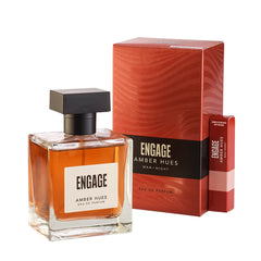 Engage Amber Hues Eau De Parfum For Men Long Lasting Smell , Ambery & Warm Fragrance Scent , For Special Occasions , Gift For Men , Free 3ml Tester