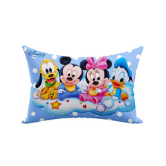 Kid's Disney Mickey & Mickey Friend Pillow For Sleeping, Sky Blue - 12 X18 Inch | Cozy & Fluffy Super Soft Pillow | Suitable For All Sleepers, Multipurpose & Comfortable - Pack Of 12
