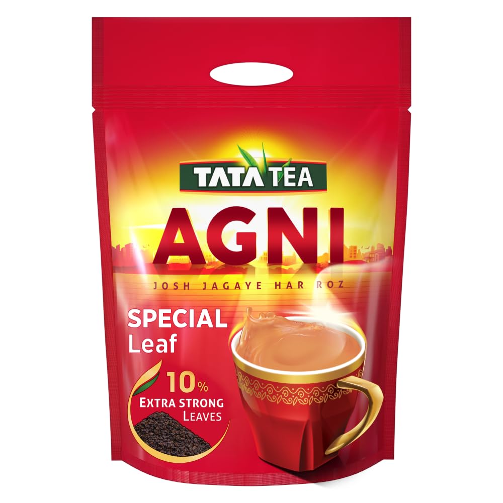 Tata Tea Agni Chai Patti - 1.5 Kg, 52.9 Ounce | Strong Chai With 10% Extra Strong Leaves - Loose Leaves Black Tea, Medium Caffeine Chai Patti