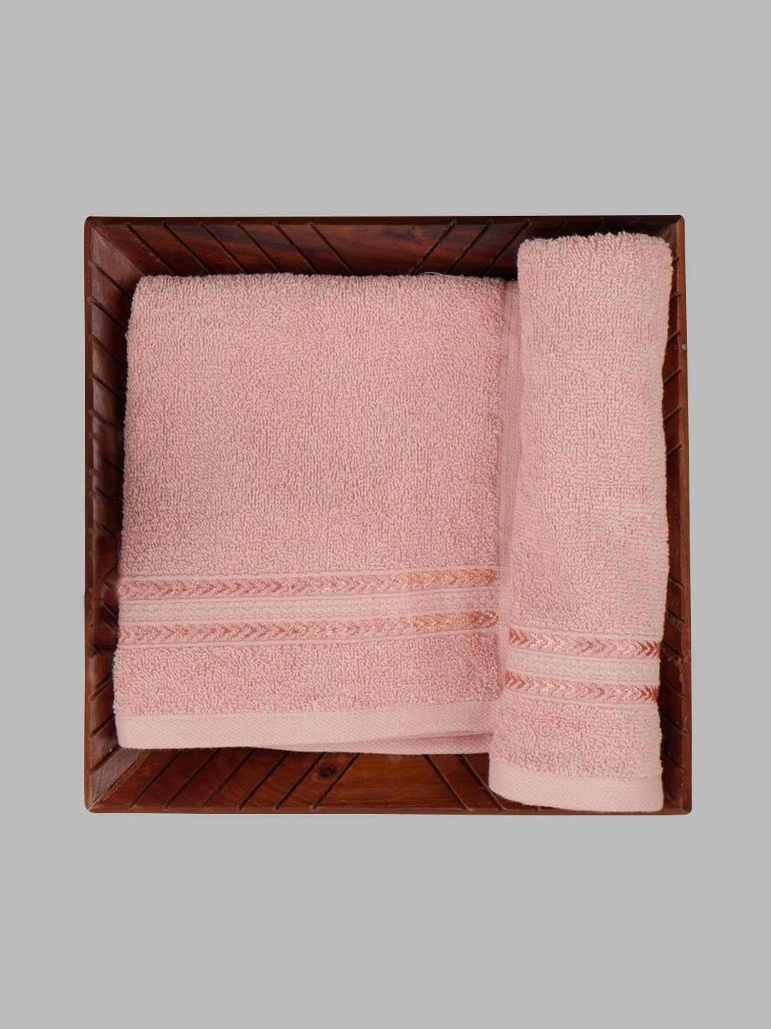 Ramraj Cotton Premium Soft & Absorbent Terry Hand Towel 900 Gsm (Pink) - Pack Of 6