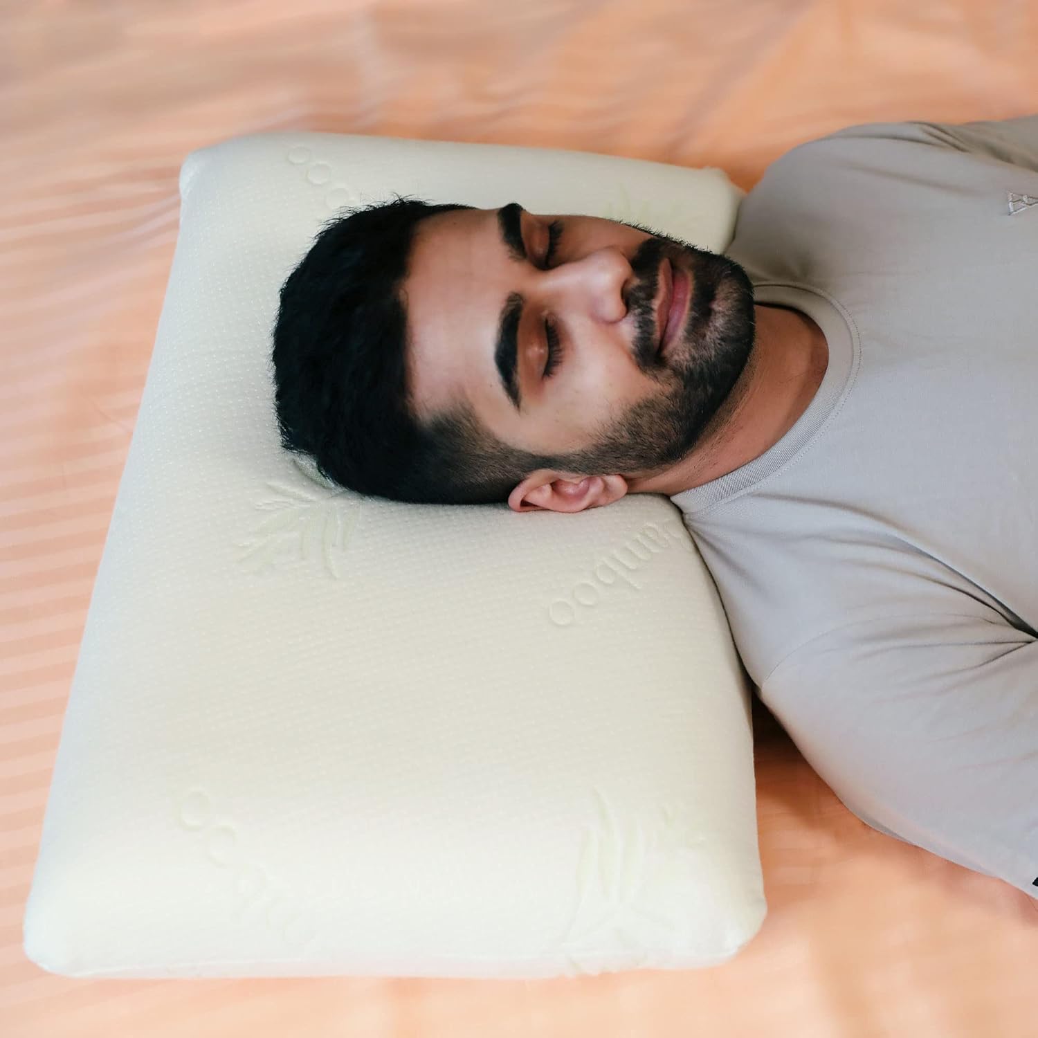 Memory Foam Pillow For Neck & Shoulder Pain Relief - King Size - 4 Inch | Cervical Pillow For Sleeping - Orthopedic Bed Pillow For Back, Side & Stomach Sleepers, Medium Firm - Set Of 2