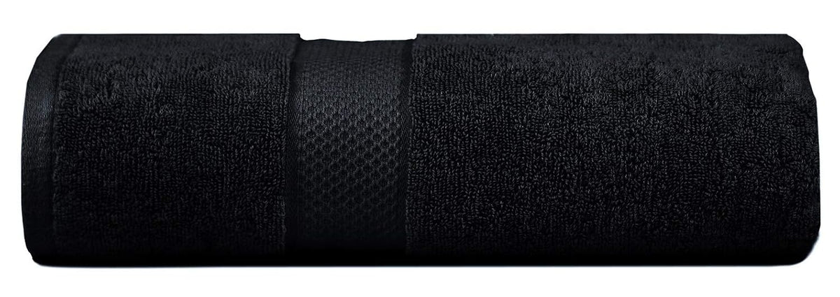 Divine Overseas Luxury Cotton Yarn Soft Extra Absorbent & Durable Bath Towel Gsm 600 (Black) - Pack Of 1
