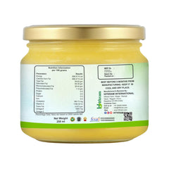 Pure Organic A2 Desi Cow Ghee By Hitkram | Homemade Healthy Fresh Desi Ghee Hand-Churned Using Traditional Bilona Method Good For Cooking & Frying | (200ml) 6.7 | Jar Pack