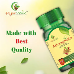 Sayurvedic Ashwagandha Capsules General Wellness, Rejuvenates Mind & Body | 60 Capsules 100gm 0.2lbs