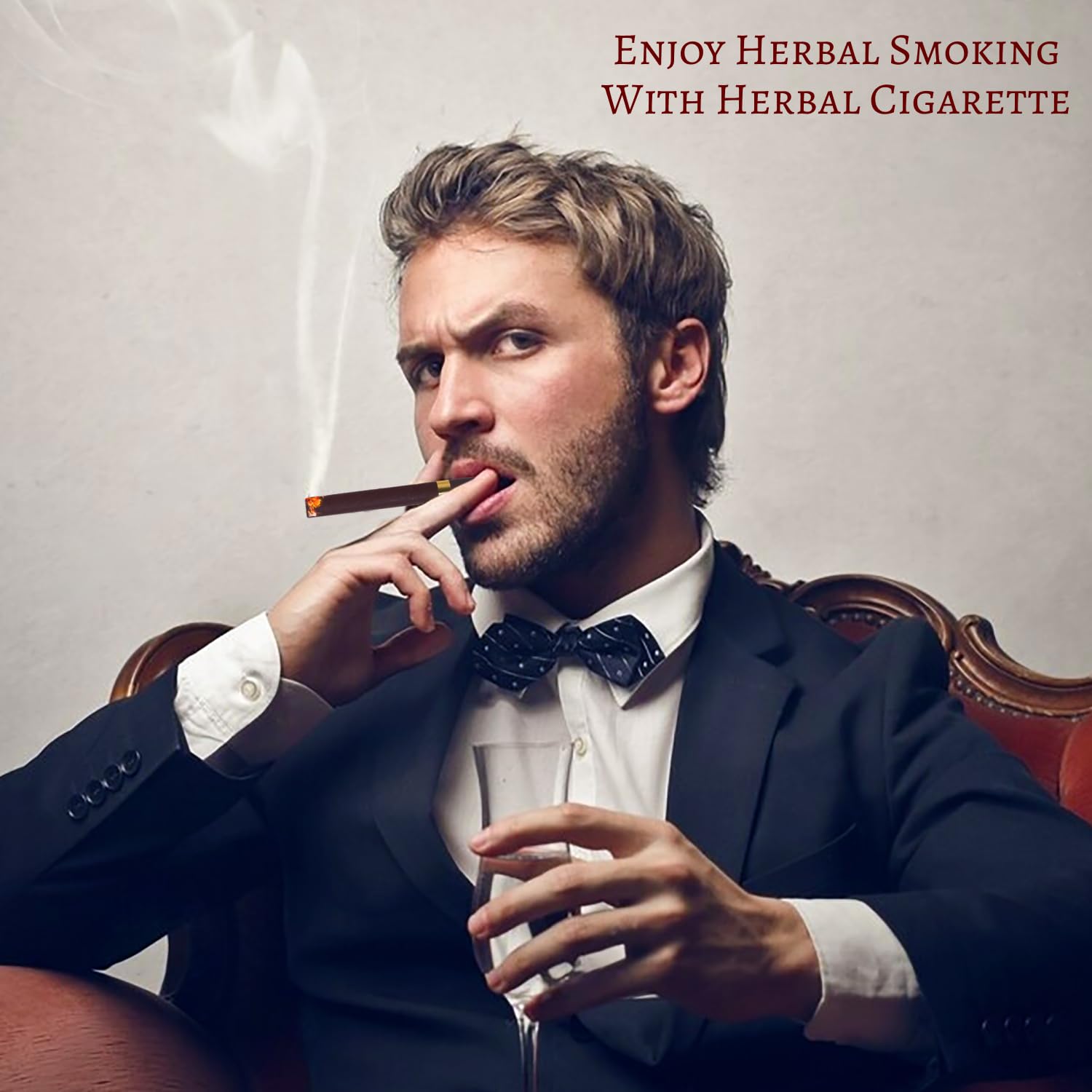 Ayurvedic Herbs Cigarettes, Non Addictive Pack Of 25 Sticks King Size | Cigarette Alternatives - Herbal Cigarette Clove Flavour No Tobacco & Non Nicotine