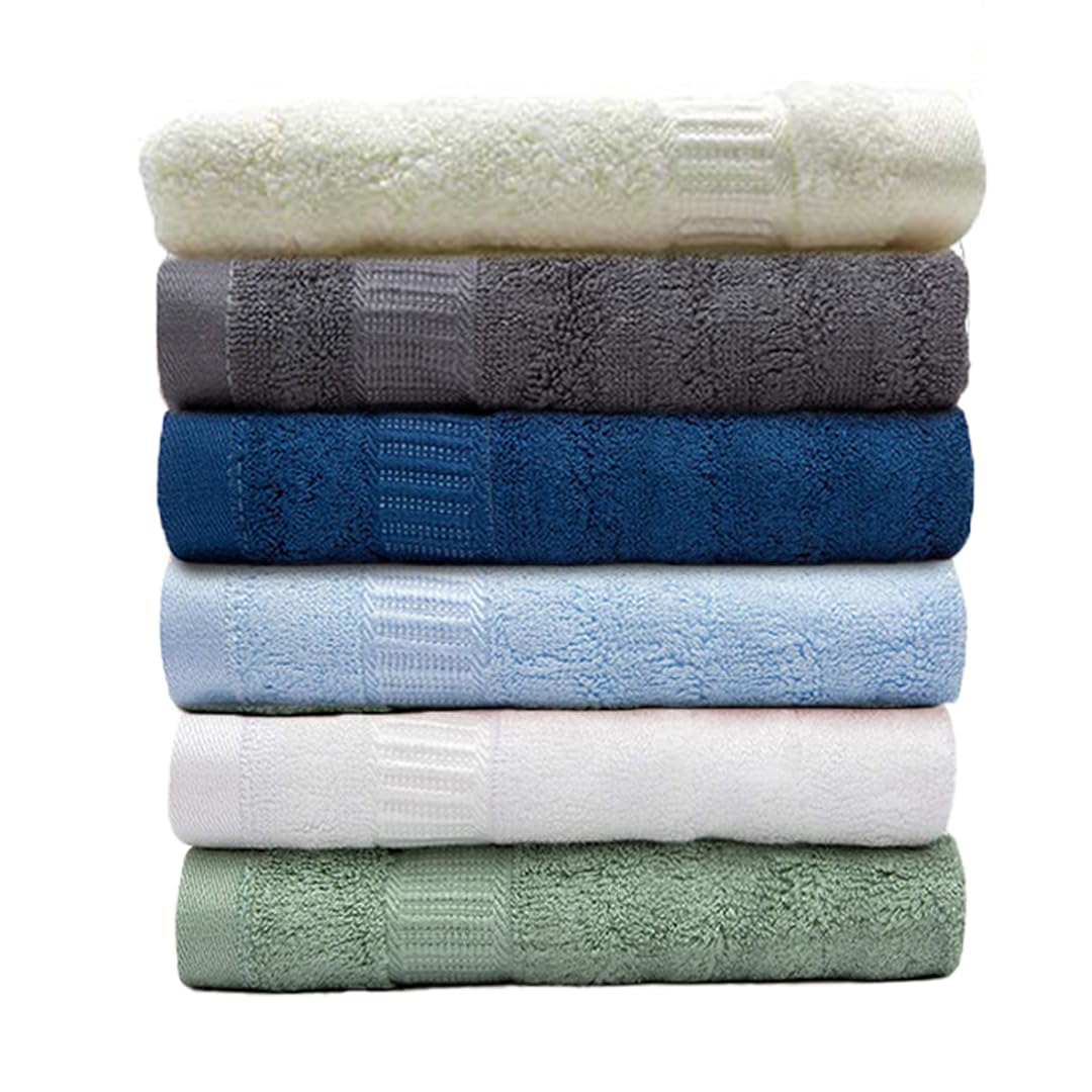 Mush Bamboo Hand Towels 600 Gsm | Ultra Soft, Absorbent & Quick Dry Towel For Gym, Travel, Sports & Yoga (Assorted) Set Of 6