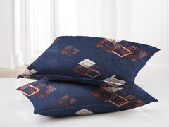 Microfiber Double Bedsheets With 2 Pillow Covers | 88 X 90 Inches, Blue & Brown - Light Weight & Breathable, Best Gifts For Weddings Or Anniversary Bedsheet