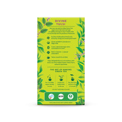 Eco Valley Divine Tulsi Organic Green Tea - 25 Tea Bags | Rich In Antioxidants, Zero Calories - Certified Organic Grown In Nilgiris, Low Caffeine
